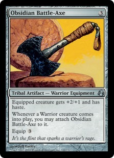 【ENG】【Foil】《黒曜石の戦斧/Obsidian Battle-Axe》[MOR]