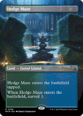 【ENG】【Foil】■ボーダーレス■《迷路庭園/Hedge Maze》[MKM]