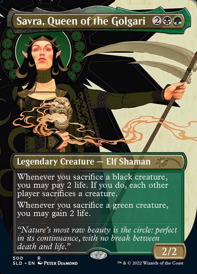 【ENG】《ゴルガリの女王、サヴラ/Savra, Queen of the Golgari》(500)[Secret Lair]