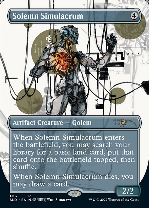 【ENG】【Foil】《真面目な身代わり/Solemn Simulacrum》(1113)[Secret Lair]