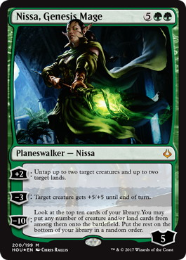 【ENG】【Foil】《創造の魔道士、ニッサ/Nissa, Genesis Mage》[HOU]