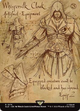【ENG】【Foil】《囁き絹の外套/Whispersilk Cloak》(1574)[Secret Lair]