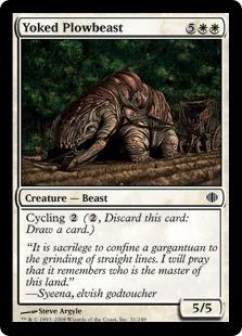 【ENG】【Foil】《鋤引きの耕し獣/Yoked Plowbeast》[ALA]
