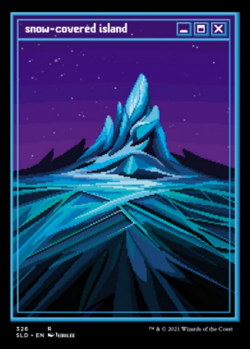 【ENG】【Foil】■エッチング■《冠雪の島/Snow-Covered Island》(326)[Secret Lair]
