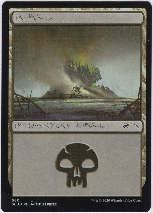 【ENG】【Foil】■ファイレクシア語■《沼/Swamp》(560)[Secret Lair]