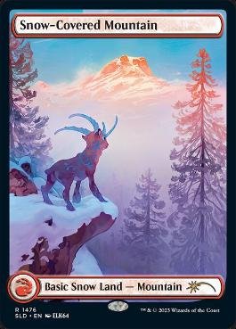 【ENG】【Foil】■エッチング■《冠雪の山/Snow-Covered Mountain》(328)[Secret Lair]