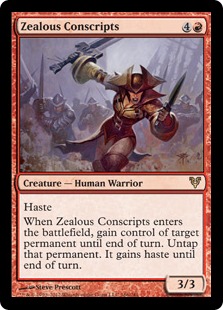 【ENG】【Foil】《士気溢れる徴集兵/Zealous Conscripts》[AVR]