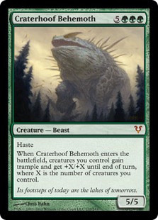 【ENG】【Foil】《孔蹄のビヒモス/Craterhoof Behemoth》[AVR]