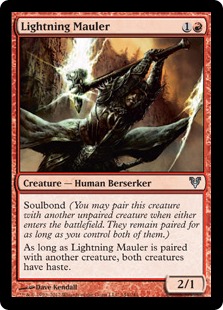 【ENG】【Foil】《稲妻のやっかいもの/Lightning Mauler》[AVR]