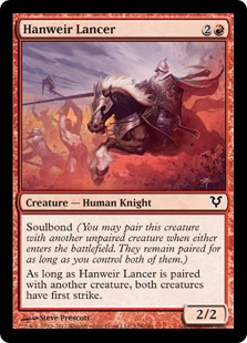 【ENG】【Foil】《ハンウィアーの槍兵/Hanweir Lancer》[AVR]