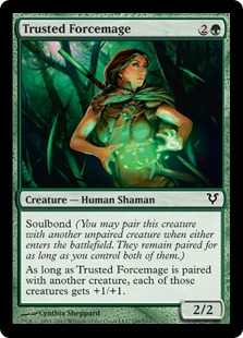 【ENG】【Foil】《信頼厚き腕力魔道士/Trusted Forcemage》[AVR]