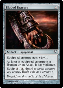 【ENG】【Foil】《刃の篭手/Bladed Bracers》[AVR]