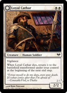 【ENG】【Foil】《忠実な聖戦士/Loyal Cathar》[DKA]