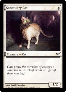 【ENG】【Foil】《聖所の猫/Sanctuary Cat》[DKA]