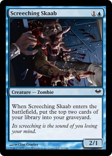 【ENG】【Foil】《金切り声のスカーブ/Screeching Skaab》[DKA]