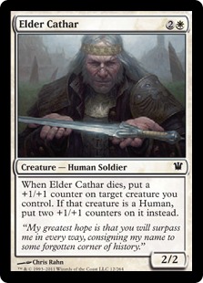 【ENG】【Foil】《上座の聖戦士/Elder Cathar》[ISD]