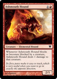 【ENG】【Foil】《灰口の猟犬/Ashmouth Hound》[ISD]