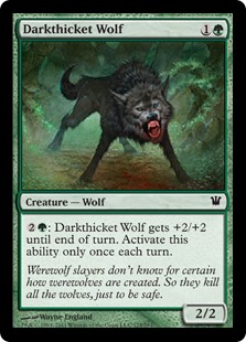 【ENG】【Foil】《暗茂みの狼/Darkthicket Wolf》[ISD]