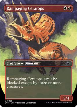 【ENG】【Foil】■ボーダーレス■《暴走するケラトプス/Rampaging Ceratops》[LCI]