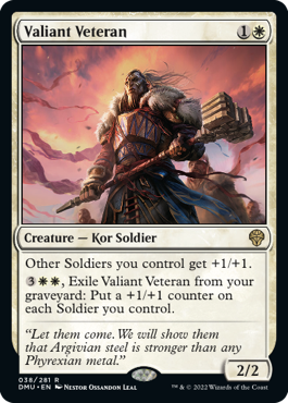 【ENG】【Foil】《雄々しい古参兵/Valiant Veteran》[DMU]