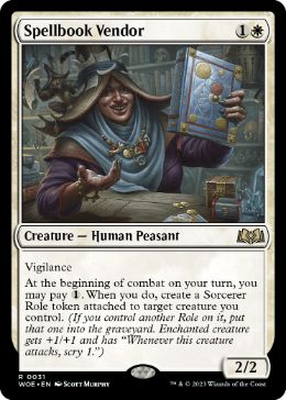 【ENG】【Foil】《呪文書売り/Spellbook Vendor》[WOE]