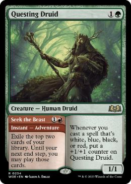 【ENG】【Foil】《探索するドルイド/Questing Druid》[WOE]