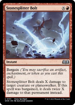 【ENG】【Foil】《石断ちの稲妻/Stonesplitter Bolt》[WOE]