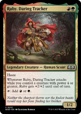 【ENG】【Foil】《勇敢な追跡者、ルビー/Ruby, Daring Tracker》[WOE]