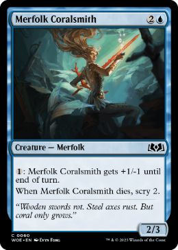 【ENG】【Foil】《マーフォークの珊瑚鍛冶/Merfolk Coralsmith》[WOE]