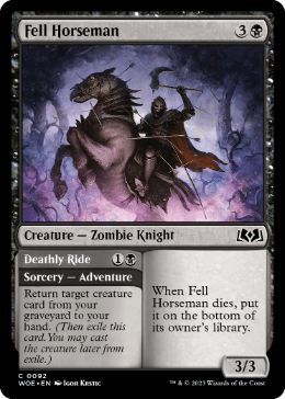 【ENG】【Foil】《不吉な騎手/Fell Horseman》[WOE]
