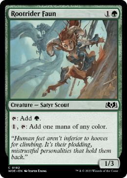 【ENG】【Foil】《根乗りのフォーン/Rootrider Faun》[WOE]