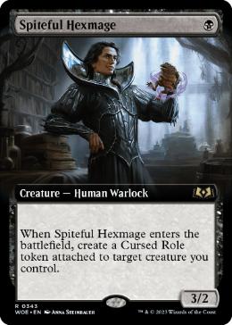 【ENG】【Foil】■拡張アート■《悪意ある呪詛術士/Spiteful Hexmage》[WOE]