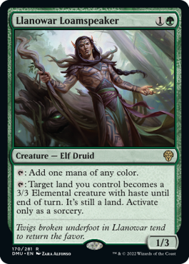 【ENG】《ラノワールの壌土語り/Llanowar Loamspeaker》[DMU]