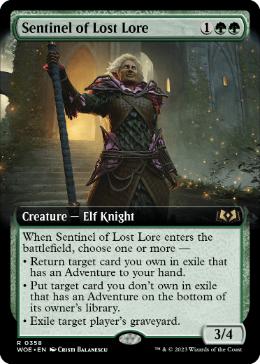 【ENG】【Foil】■拡張アート■《失われし伝承の歩哨/Sentinel of Lost Lore》[WOE]
