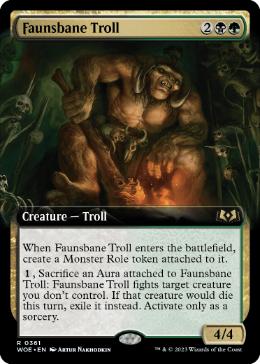 【ENG】■拡張アート■《フォーン忌みのトロール/Faunsbane Troll》[WOE]