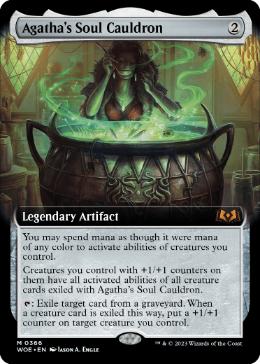 【ENG】【Foil】■拡張アート■《アガサの魂の大釜/Agatha's Soul Cauldron》[WOE]