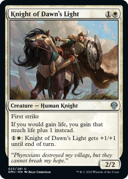 【ENG】【Foil】《曙光の騎士/Knight of Dawn's Light》[DMU]