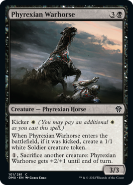 【ENG】《ファイレクシアの軍馬/Phyrexian Warhorse》[DMU]