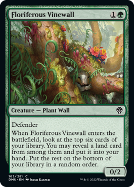 【ENG】【Foil】《花咲く蔦壁/Floriferous Vinewall》[DMU]