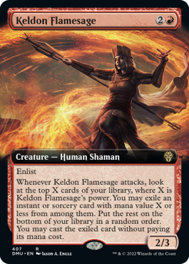 【ENG】■拡張アート■《ケルドの炎賢者/Keldon Flamesage》[DMU]