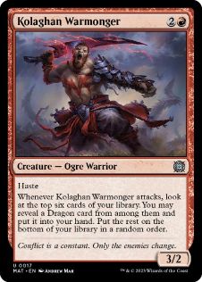 【ENG】《コラガンの戦争屋/Kolaghan Warmonger》[MAT]