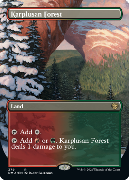 【ENG】【Foil】■ボーダーレス■《カープルーザンの森/Karplusan Forest》[DMU]