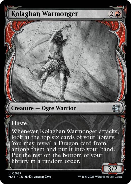 【ENG】■ショーケース■《コラガンの戦争屋/Kolaghan Warmonger》[MAT]