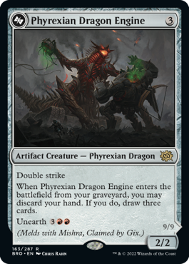 【ENG】《ファイレクシアのドラゴン・エンジン/Phyrexian Dragon Engine》[BRO]