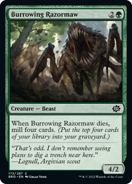 【ENG】《穴掘り剃刀大口/Burrowing Razormaw》[BRO]