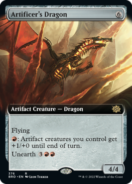 【ENG】【Foil】■拡張アート■《工匠のドラゴン/Artificer's Dragon》[BRO]