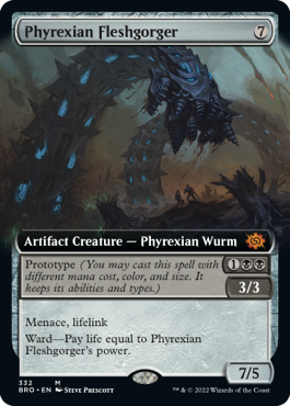 【ENG】■拡張アート■《ファイレクシアの肉体喰らい/Phyrexian Fleshgorger》[BRO]