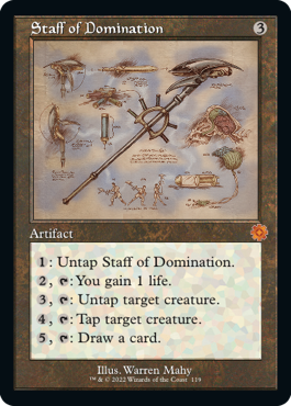 【ENG】【Foil】■設計図■《威圧の杖/Staff of Domination》[BOR]