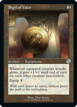 【ENG】【Foil】■旧枠■《武勇の印章/Sigil of Valor》[BOR]