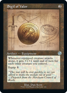 【ENG】【Foil】■設計図■《武勇の印章/Sigil of Valor》[BOR]